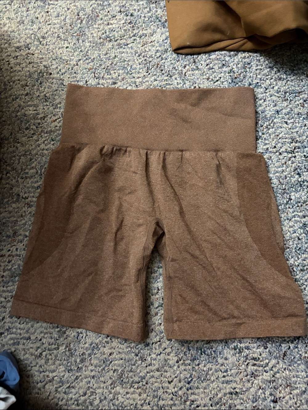 NVGTN Brown Seamless High-Waist Biker Shorts